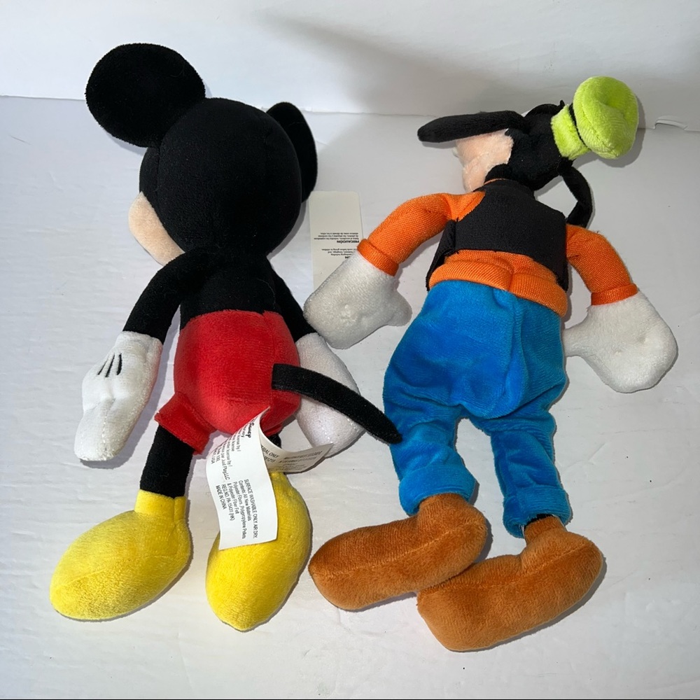 Disney Collection Goofy (with tags) and Mickey Mouse 10" Plush Stuffed Toy Lot - Picture 4 of 12